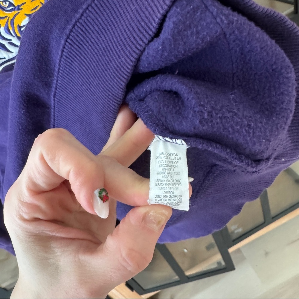 Vintage LSU Champions Crewneck Tigers Sweatshirt SEC Heritage embroidered patch - Picture 6 of 11